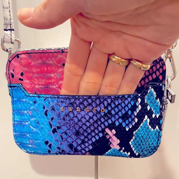 NWOT Sandro Paris Small Snakeskin Mini Bag Micro python - Picture 7 of 7